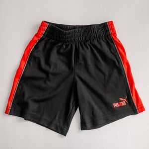 Puma Toddler Athletic Shorts Size 2T Black Red Sporty